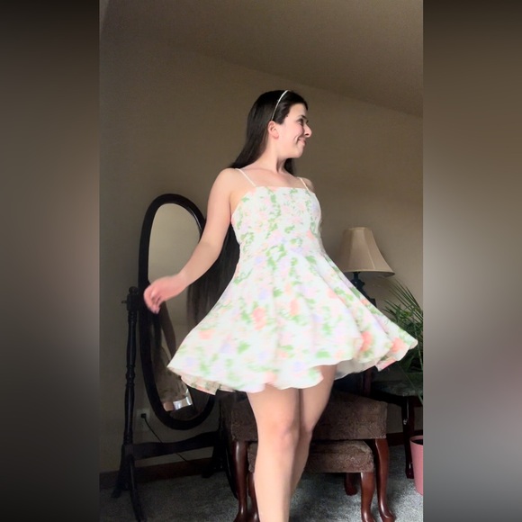 Zara Floral Spaghetti Strap Dress - Picture 1 of 5